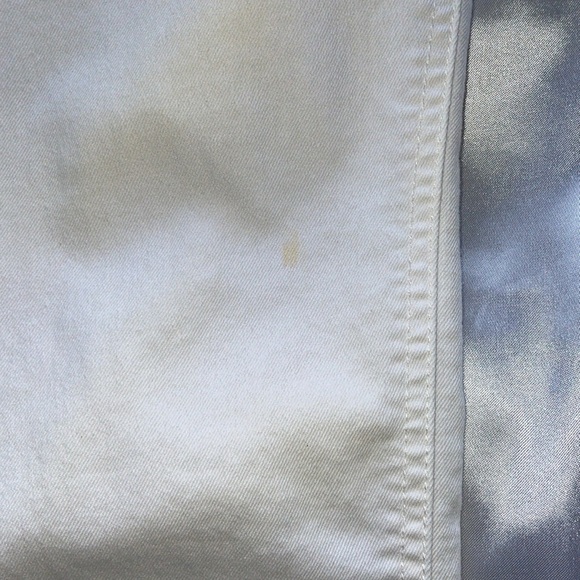 Peck & Peck White Cropped Denim Capri Jeans Stretch Tummy Lift Jeweled Cuff Sz 8 - Picture 10 of 14